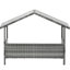 Lit pour animal de compagnie, mobilier de patio avec auvent, structure en métal, pe de haute qualité, coussin confortable de 2 pouces, surélevé pour garder au sec, convient pour la piscine et les tubes intérieurs pour éviter la saleté