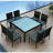Kaneb Wicker Patio Dining Set with Square Table , Cushions Included-1238269943-1333209758-1333209751