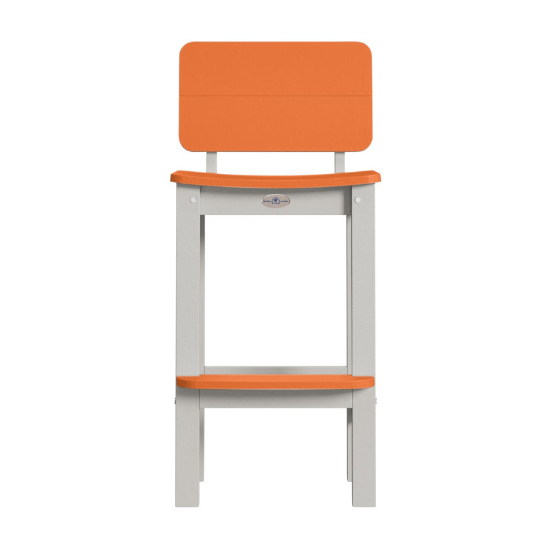 Tabouret Shoreline, Gris anse / orange agrume