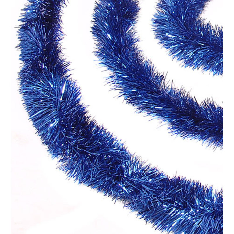 Lavish Blue 50' Foil Tinsel Christmas Garland