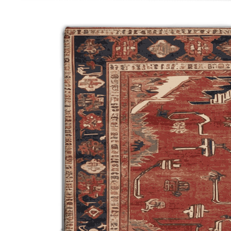 Tapis turc intérieur et extérieur brun, Rectangulaire 2 pi x 3 pi