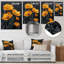 Jaune, noir, coquelicots, joie lumineuse I - coquelicots, impression d'art mural-1678159104-1678159117