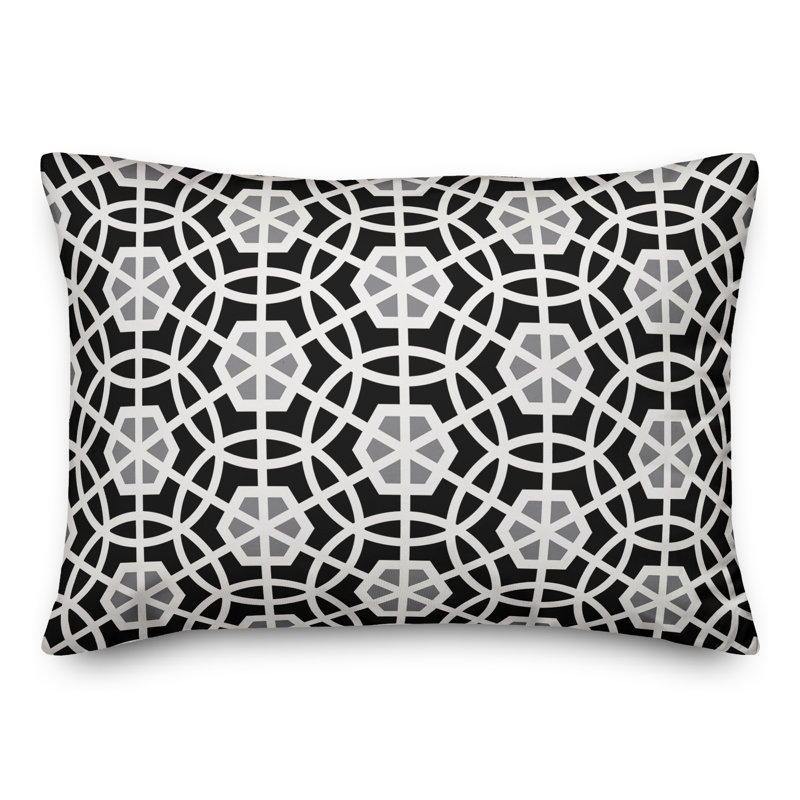  Coussin Geo, Noir / blanc