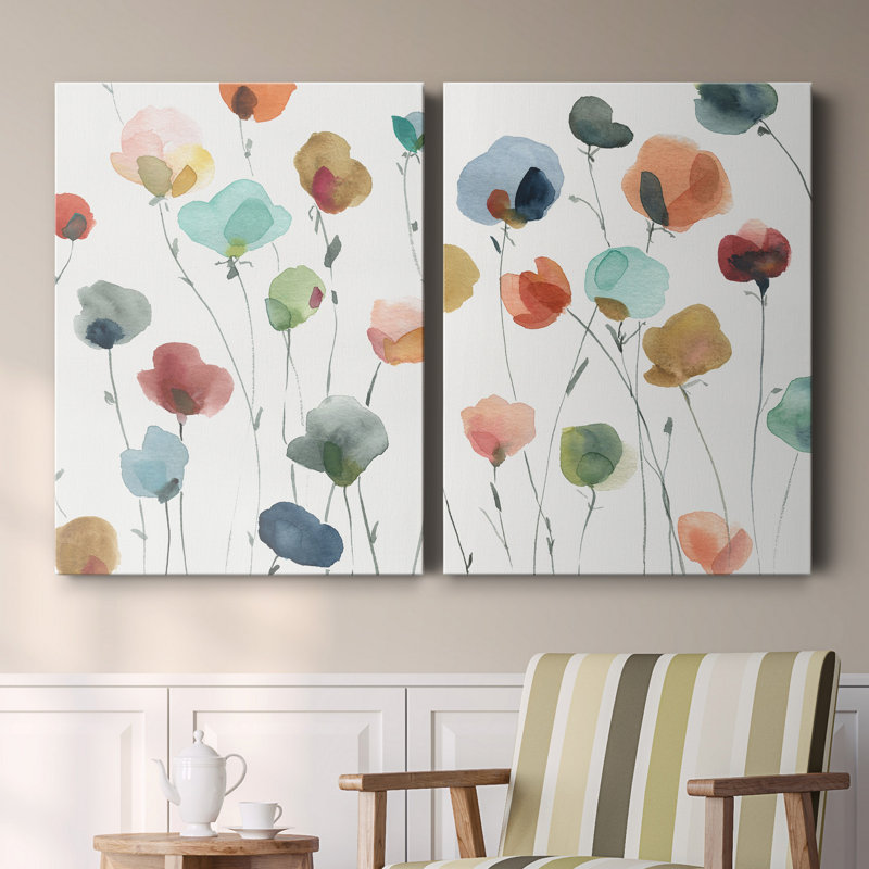 «Lollipop Garden I», ensemble de 2 impressions, H 12 po x l 16 po, Toile tendue, Sans cadre