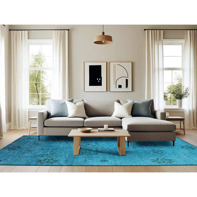 Tapis vert de style oriental, Rectangle 6 pi x 9 pi