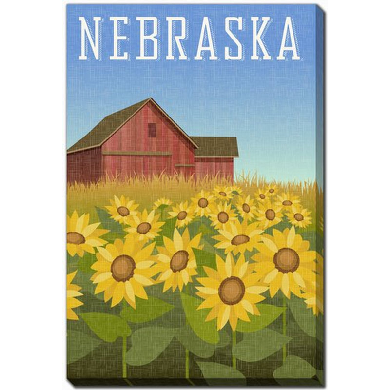 Affiche du Nebraska State, H 28 po x l 22 po