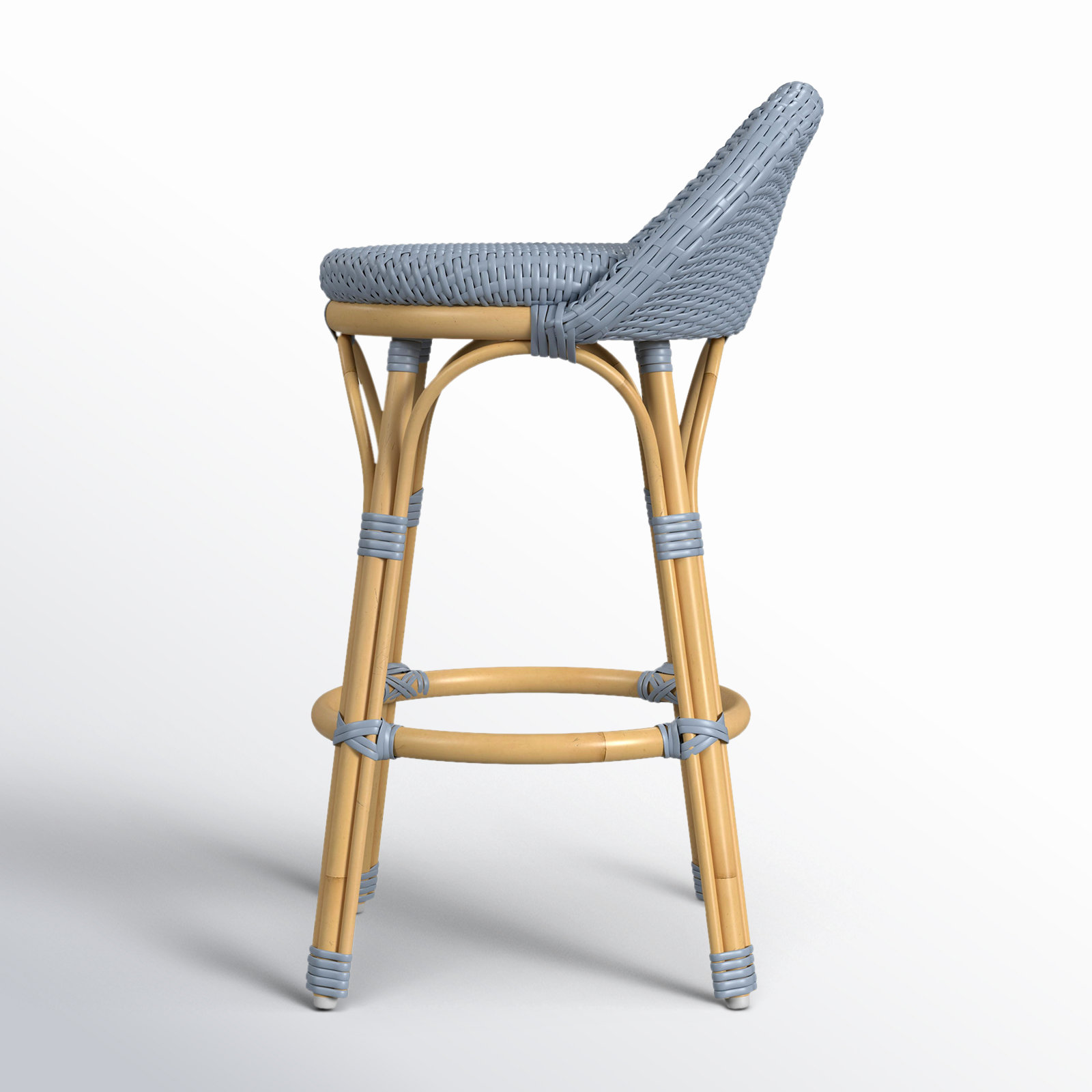 Ellie Woven Patio Bar Stool, Blue