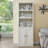 Bookshelf with USB Port and 3 Open Shelves-1009672349