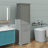 Towering Freestanding Bathroom Storage Cabinet With Two Drawers Of Different Sizes Adjustable Shelf And Painted Finish-1342917618