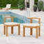 Chaise en bois sans accoudoirs