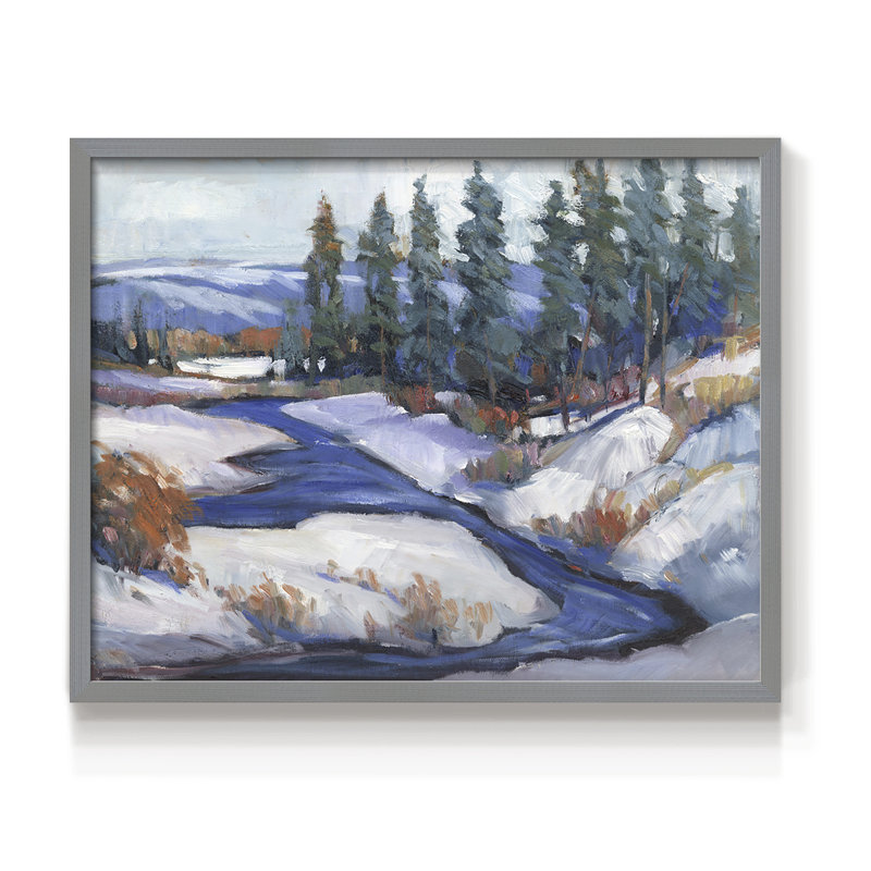 «First Snow I», reproduction encadrée, H 11 po x l 14 po, Gris