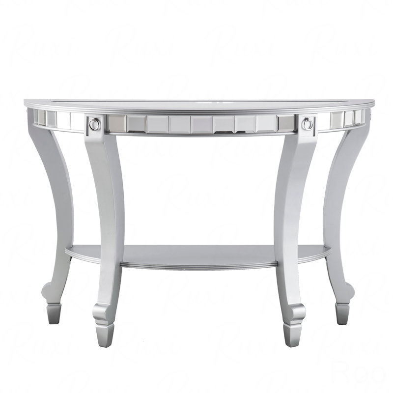 Console à miroir en demi-lune