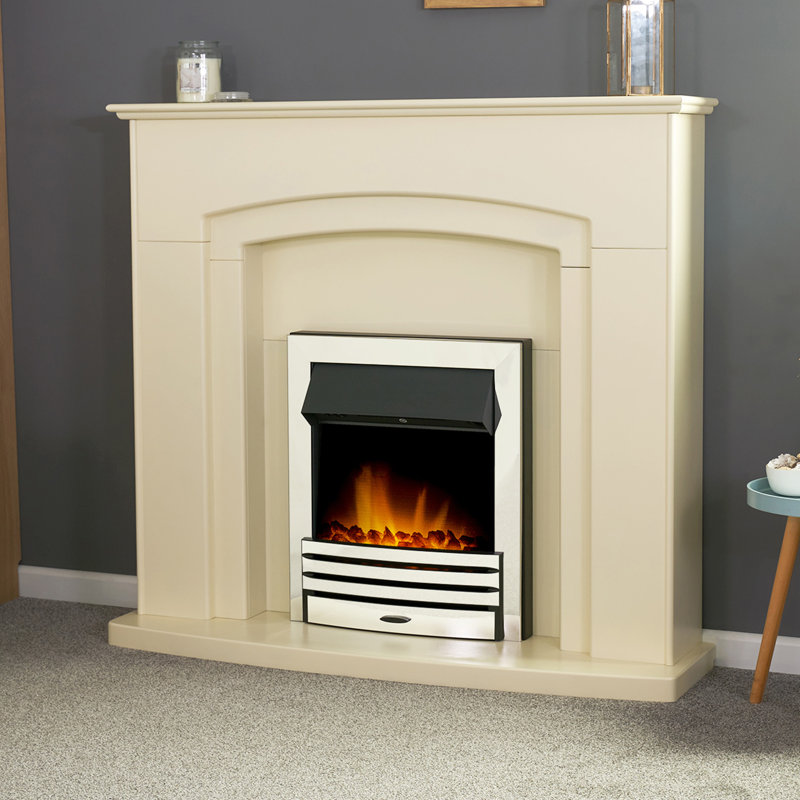 Adam 50.7cm W Fireplace Insert with 6824.28 BTU, Chrome