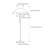 Mid-century Modern Floor Lamp With Fabric Dual Shade, Pull Chain Switch, Black Base – E26 Bulb Compatible