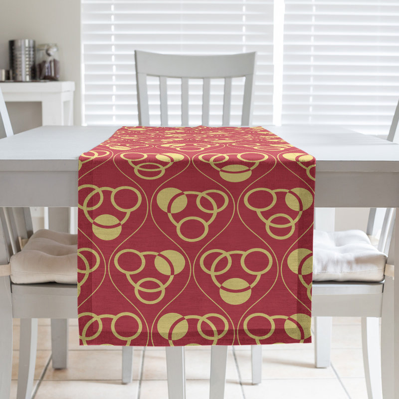 Chemin de table Classic, 16 po x 90 po, Rouge/jaune