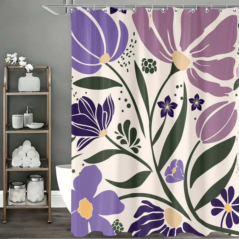 Shower Curtains with Hooks Included