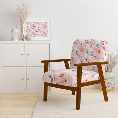 Chaise d'appoint botanique For Girls - fauteuil de jardin rose rosé