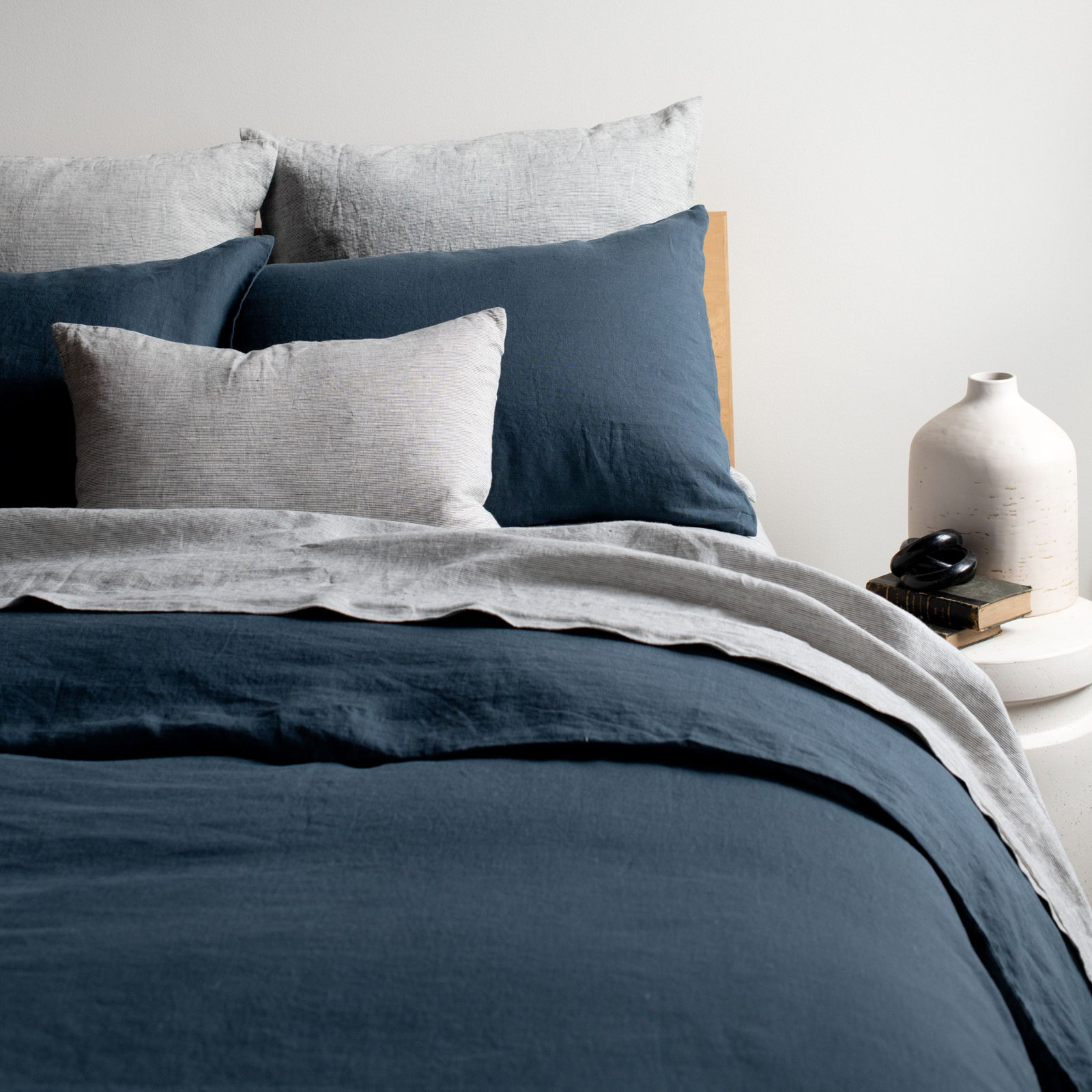 100% French Linen Duvet Cover, Queen Duvet Cover, Baltic