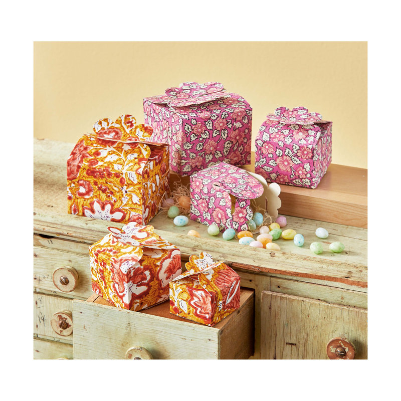 Laborn Handmade Paper Gift Box S/3, Pink