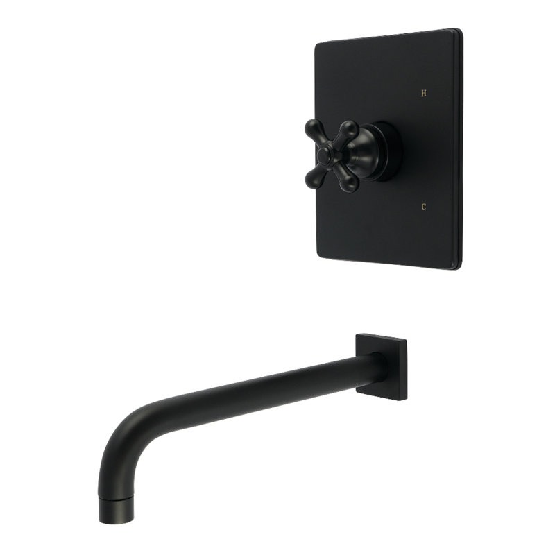Kingston Brass Restoration Single-Handle Pressure Balanced Tub Faucet, Matte Black
