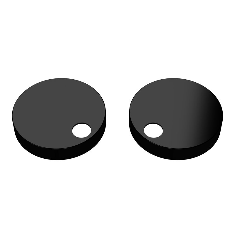 Matt White Toilet Seat Cover Caps, Matte Black