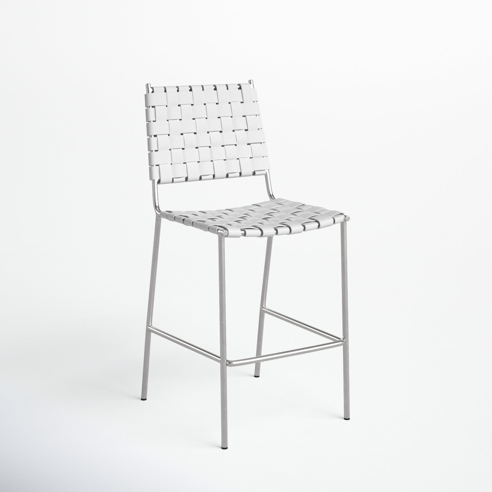 Ryland 26" Bar Stool, Sliver, White