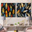 Tej - Ensemble de 2 collages carrés abstraits-101846598-101846599