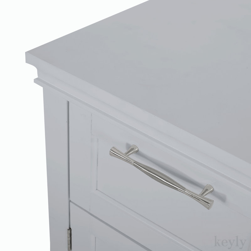 Armoire de rangement pour salle de bain avec tablettes et tiroir, Gris