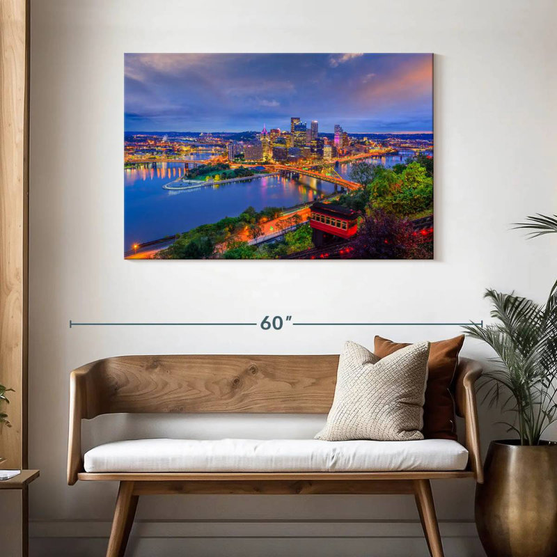 Sireci Evening At Pittsburgh, 30" H x 45" W