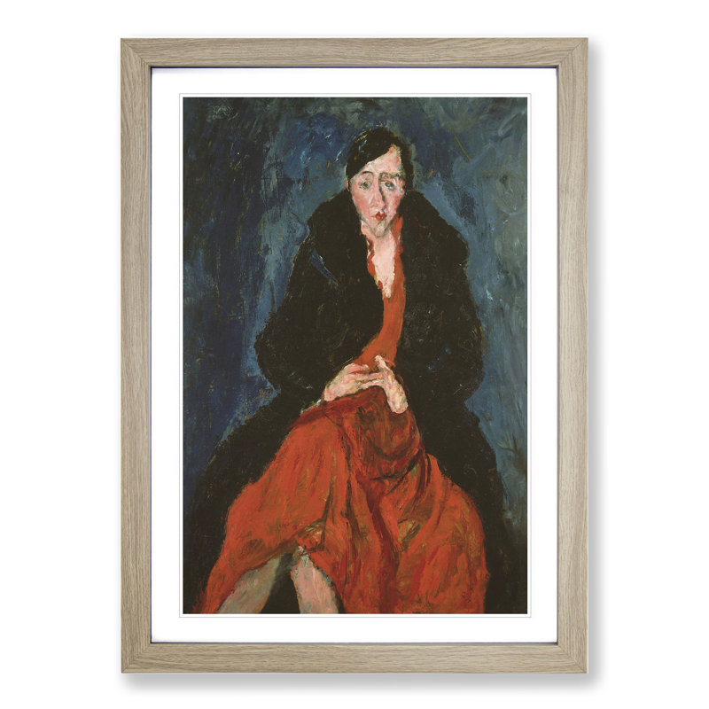 Portrait of Madeleine Castaing by Chaim Soutine - Picture Frame Painting, Oak Framed, 36cm H x 27cm W x 2cm D