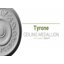 Plafonnier couronne Endurathane, 16 1/4 po de diamètre extérieur x 3 5/8 po de diamètre intérieur x 1 po (convient aux auvents jusqu'à 5 1/2 po), pot peint à la main de fini craquelé crème-27783455