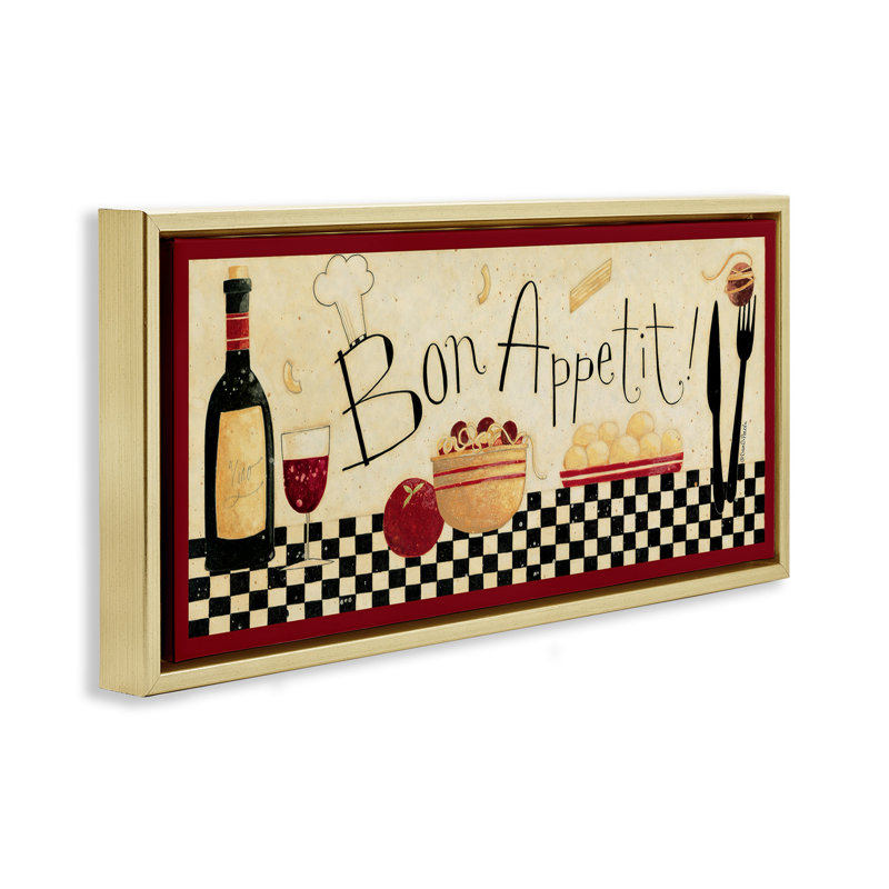 Art mural encadré «Bon Appetit Traditional Kitchen» par Dan Dipaolo kwp-939, H 11 po x l 25 po