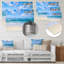 Serene Blue Tropical Beach - Photographie sur toile tendue-1230375050-1230375055