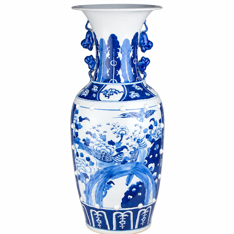 Bird Scene Vase, Extra Large