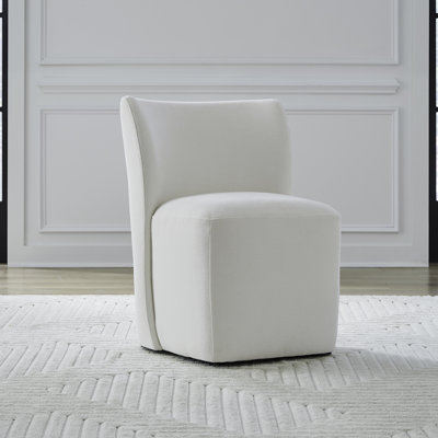 Faouzi Upholstered Dining Chair w/ Casters