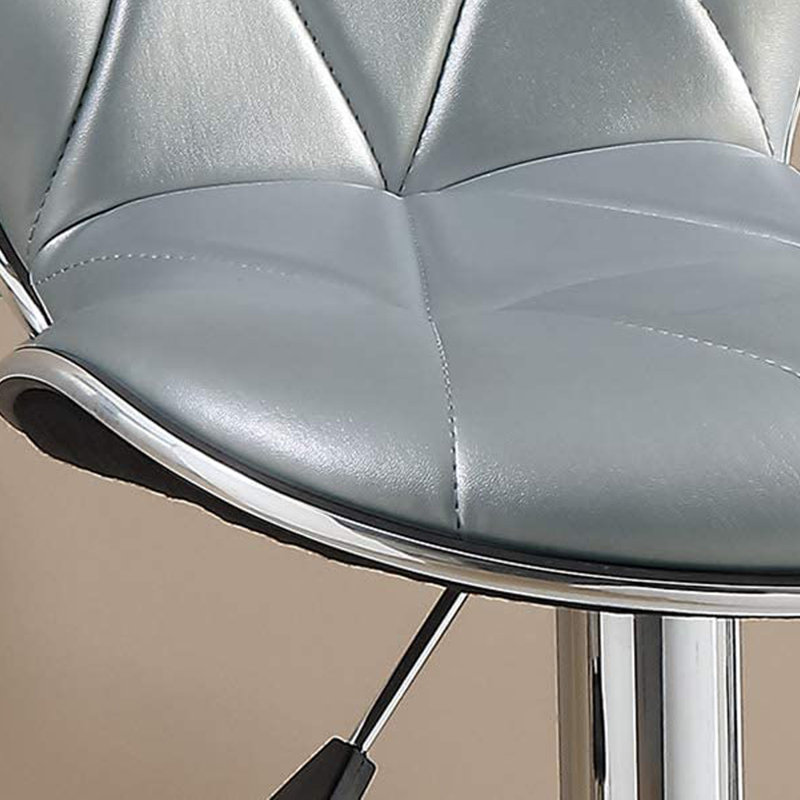 Therese Stool Counter Height Chairs Set of 2 Adjustable Height Kitchen Island Stools, Sliver