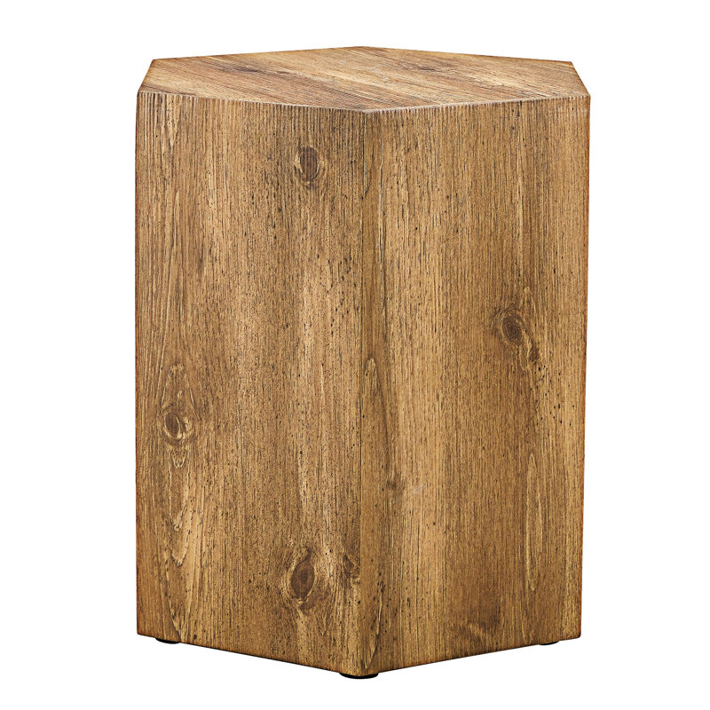 Hexagonal Coffee Table, 19.7" H x 15.7" W x 18" D, Wood