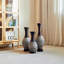Ensemble de 3 vases de sol en PVC brun classique et soigné, parfait pour la décoration intérieure et les vignes artificielles