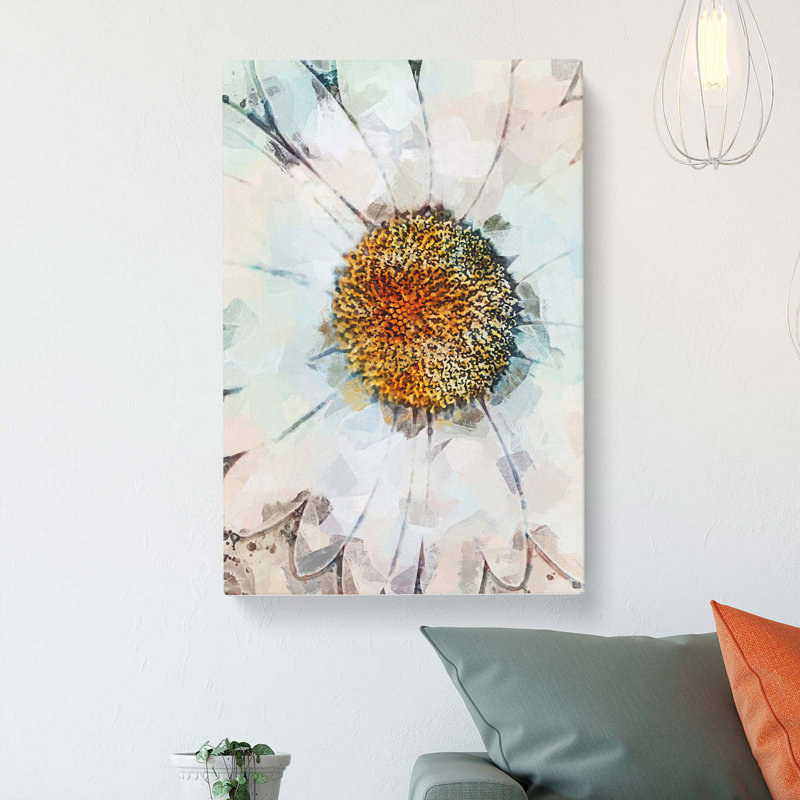 A White Daisy In Abstract - Wrapped Canvas, 50cm H x 35cm W x 3cm D