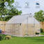 Serre en polycarbonate 8 * 16FT pour l'extérieur, grande serre avec structure à installation rapide-124341990