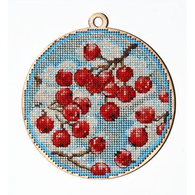 Trousse de broderie au point de croix comptée « Viburnum sous la neige » par Alisena 5520A