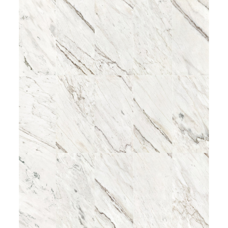 Carreaux de marbre blanc 12 x 24 Snow Mountain - polis pour les murs décoratifs modernes