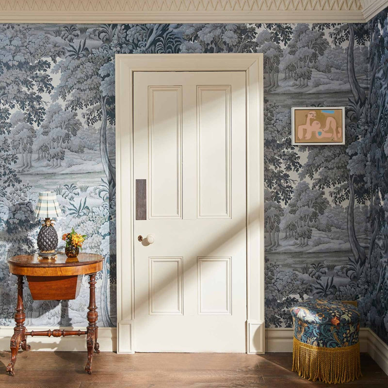 Plantasia 9.84' L x 70.87" W Wallpaper Roll, Indigo