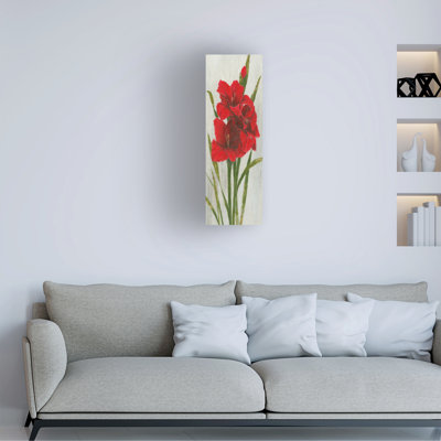 «Red Simplicity I» par James Wiens - peinture sur toile tendue