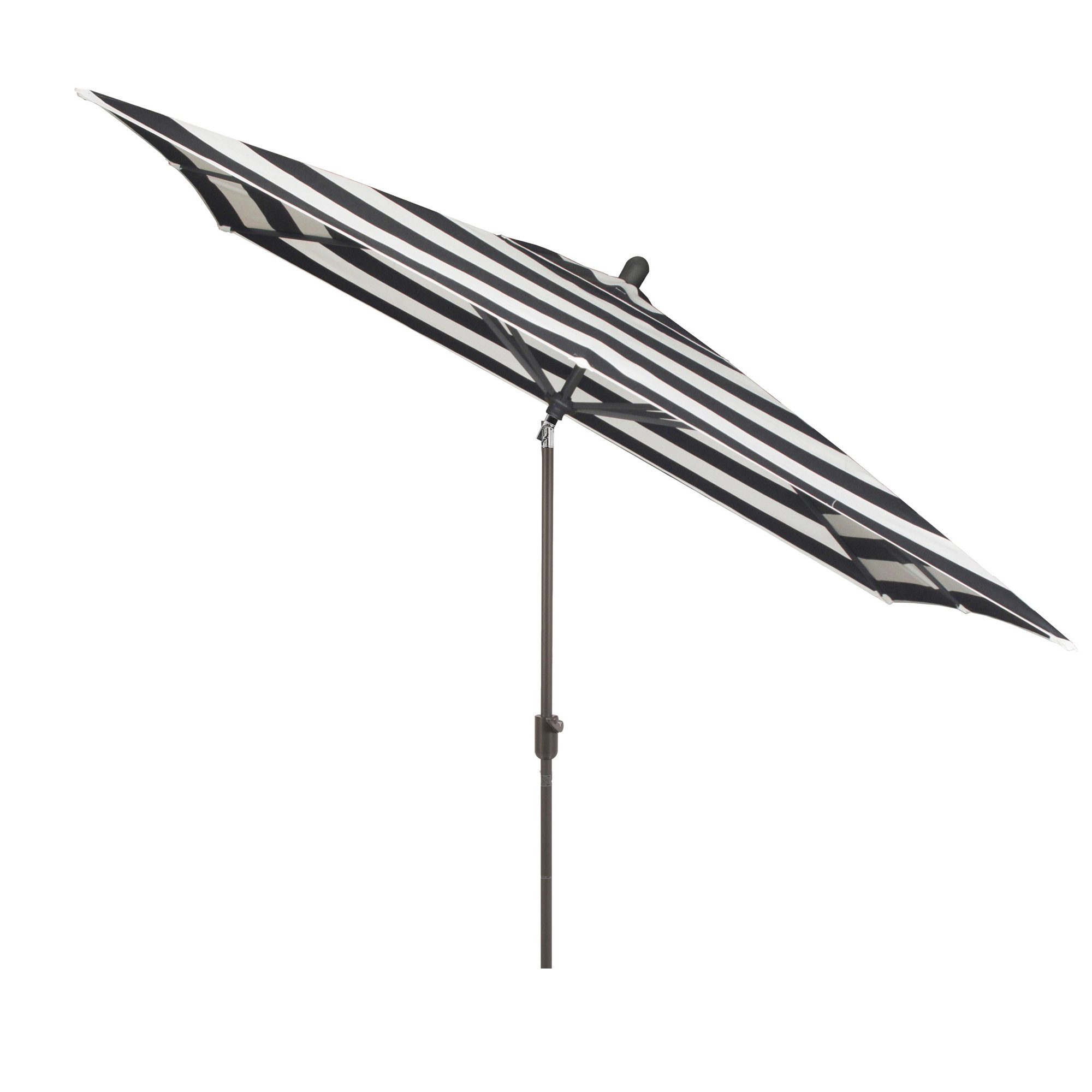Olivier 116.7'' Outdoor Umbrella, White Sand, Black Stripe Sunbrella®