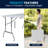 Parker 60'' Adjustable Height Plastic Folding Event Table with Carrying Handle