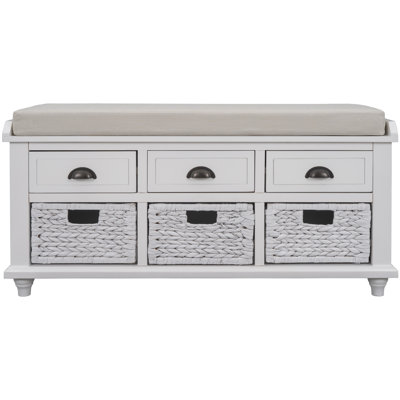 Colleen Upholstered Bench with Drawers