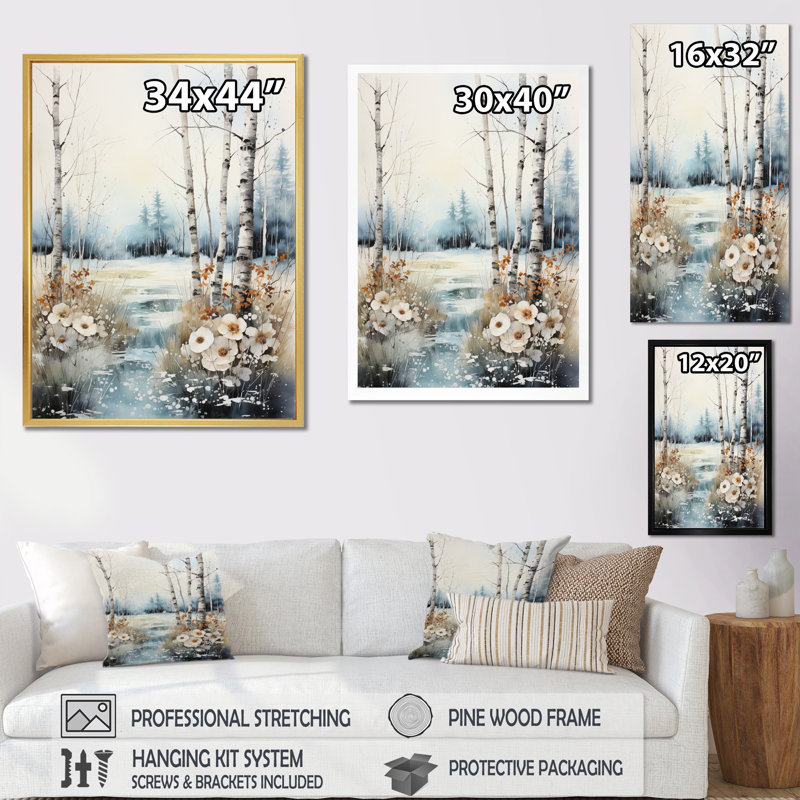 «Humfried Alaska Winter Wonderland I», reproduction sur toile, Cadre simple noir, H 32 po x l 16 po x P 1 po