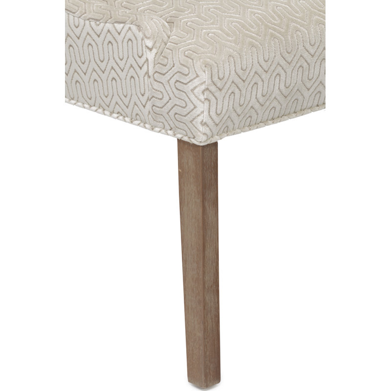 Griffie Dining Chair, Cream Velvet, Natural