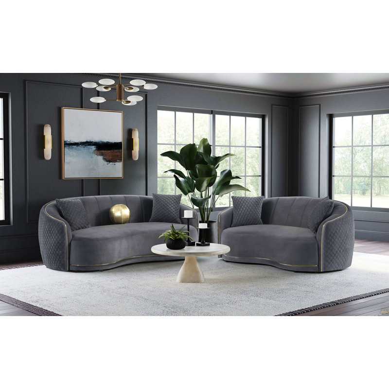 2-Piece Upholstered Sofa Set